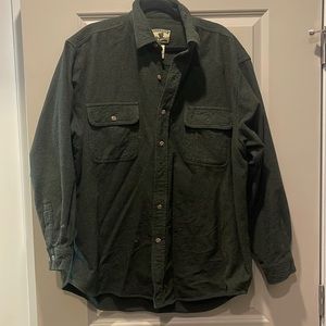 Green flannel. Field and stream.